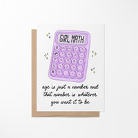 Age is just a number birthday card - MangoIllustrated - Greeting Cards