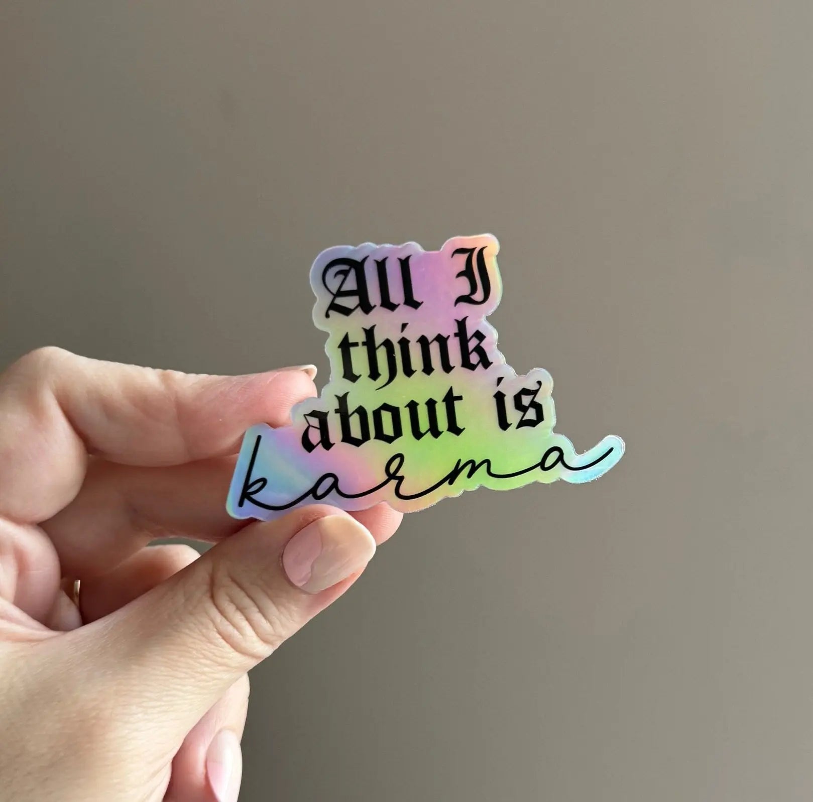 All I think about it karma sticker - MangoIllustrated - Sticker