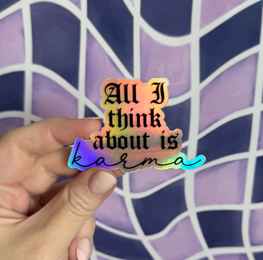 All I think about it karma sticker - MangoIllustrated - Sticker