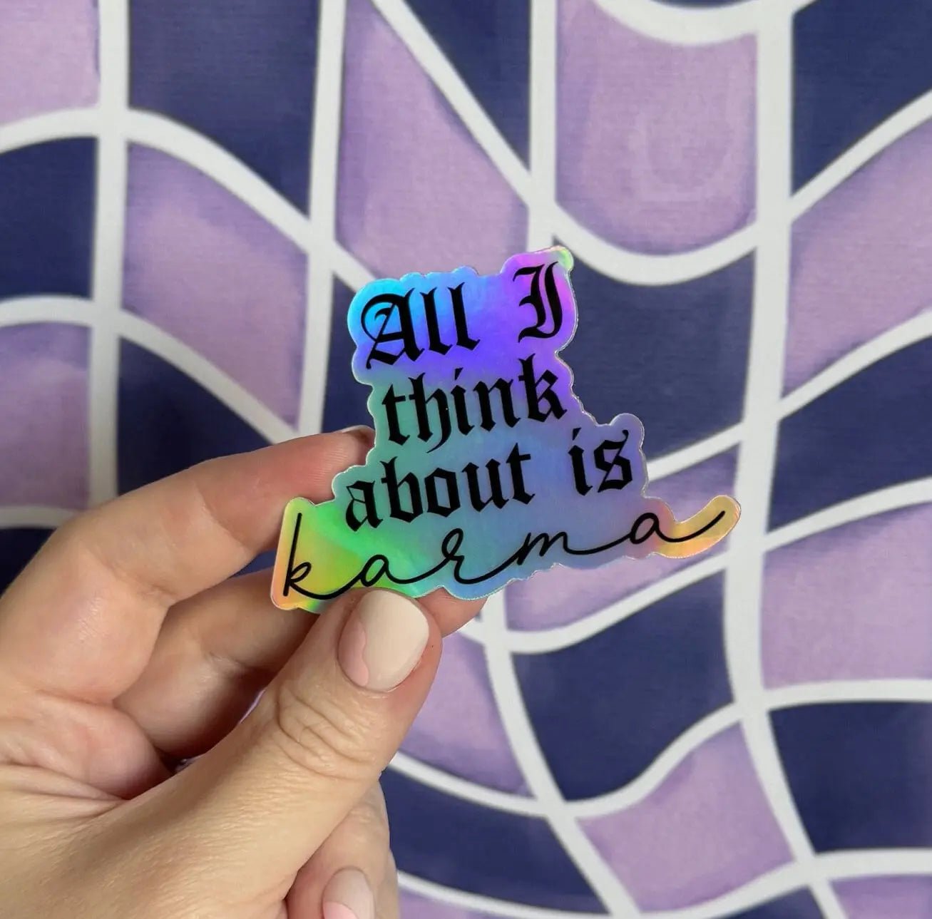 All I think about it karma sticker - MangoIllustrated - Sticker