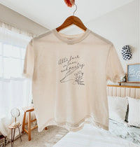 All's Fair in Love and Poetry Cropped Tee - MangoIllustrated - Apparel