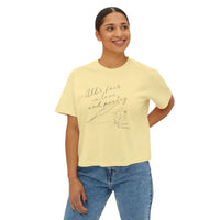 All's Fair in Love and Poetry Cropped Tee - MangoIllustrated - Apparel