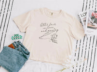 All's Fair in Love and Poetry Cropped Tee - MangoIllustrated - Apparel