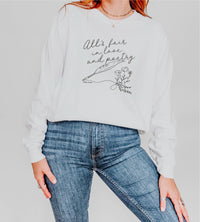 All's Fair in Love and Poetry Long Sleeve Tee - MangoIllustrated - Apparel