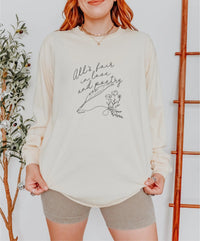 All's Fair in Love and Poetry Long Sleeve Tee - MangoIllustrated - Apparel