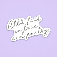 All's Fair in Love and Poetry sticker - MangoIllustrated - Sticker