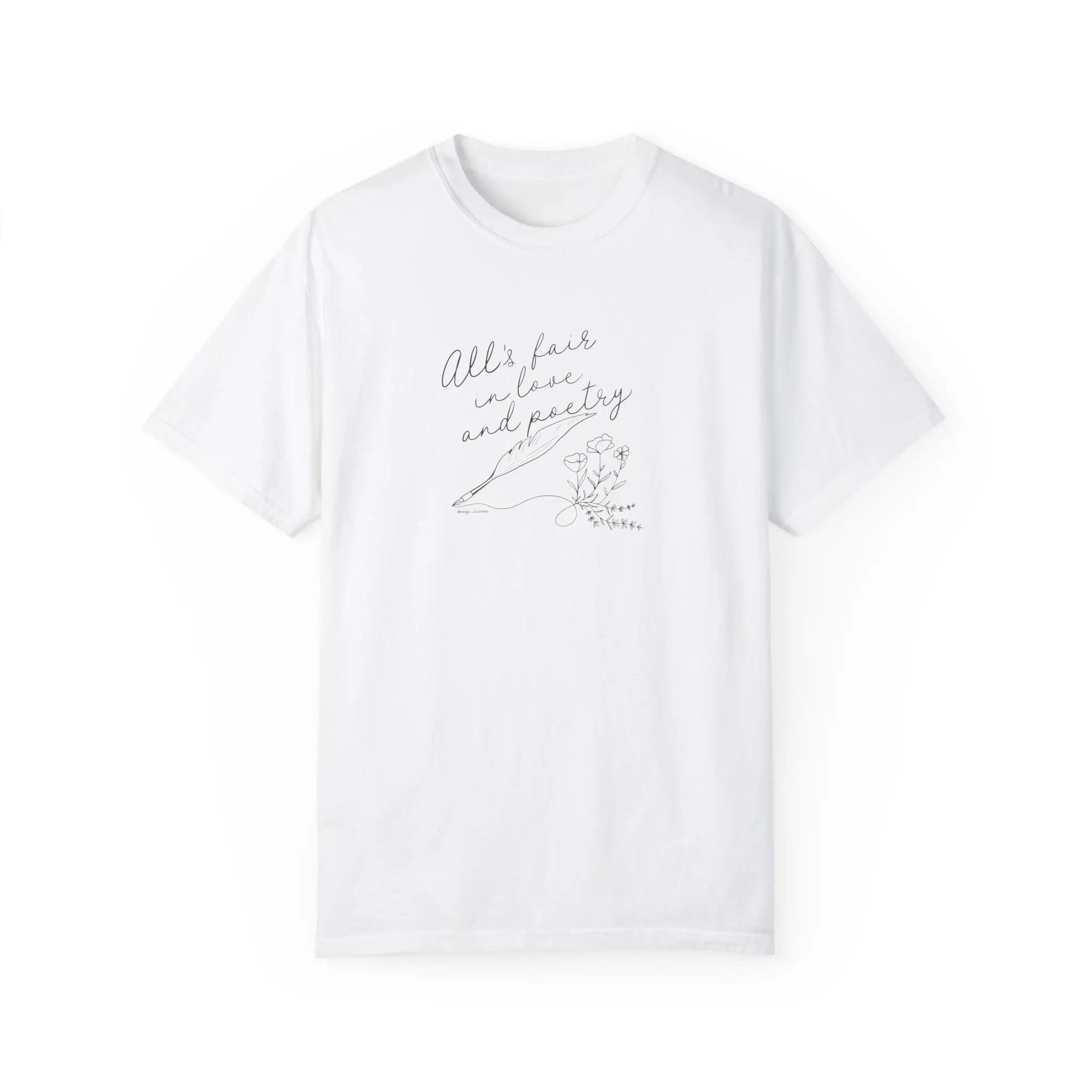 All's Fair in Love and Poetry tee - MangoIllustrated - Apparel