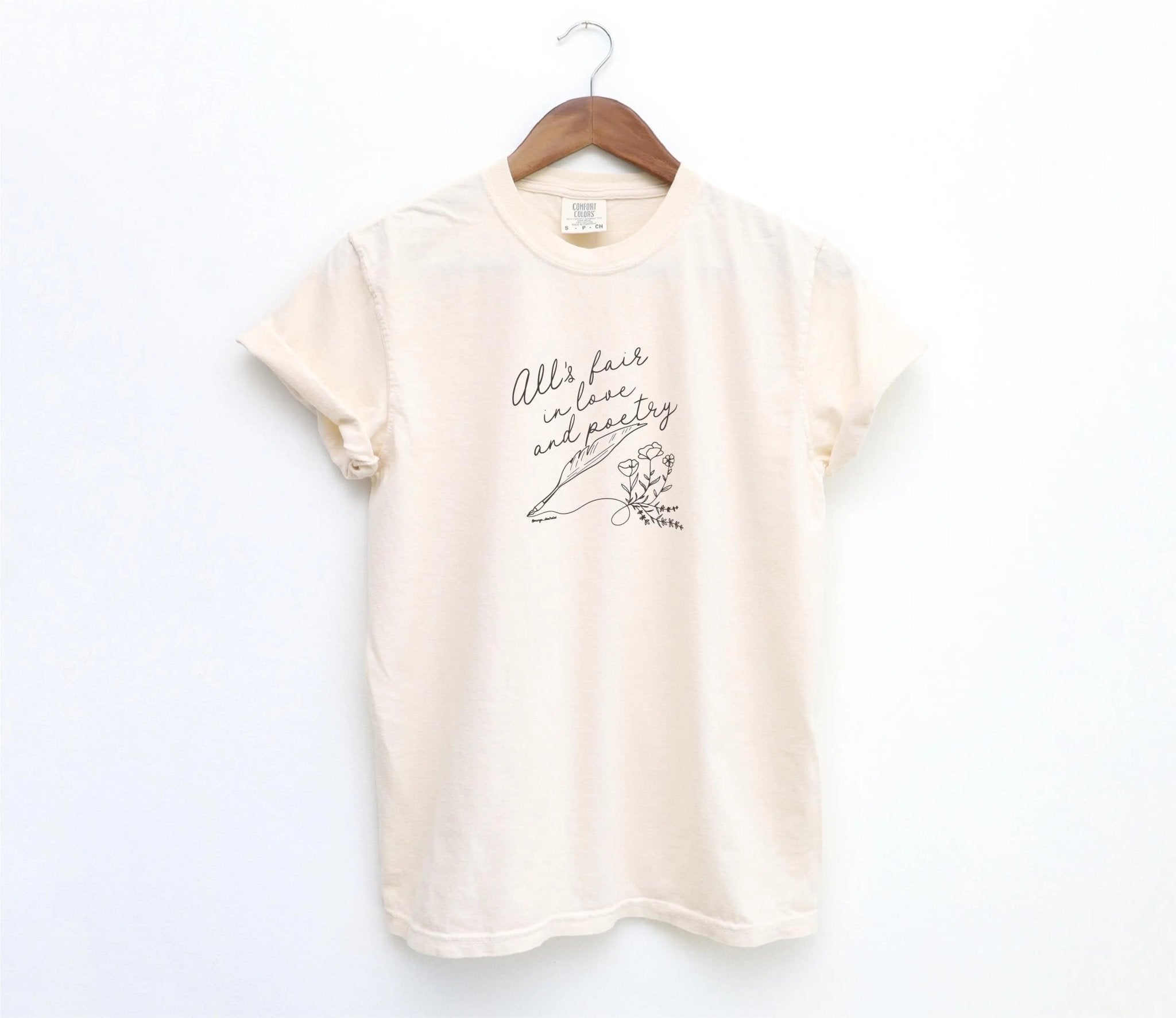 All's Fair in Love and Poetry tee - MangoIllustrated - Apparel