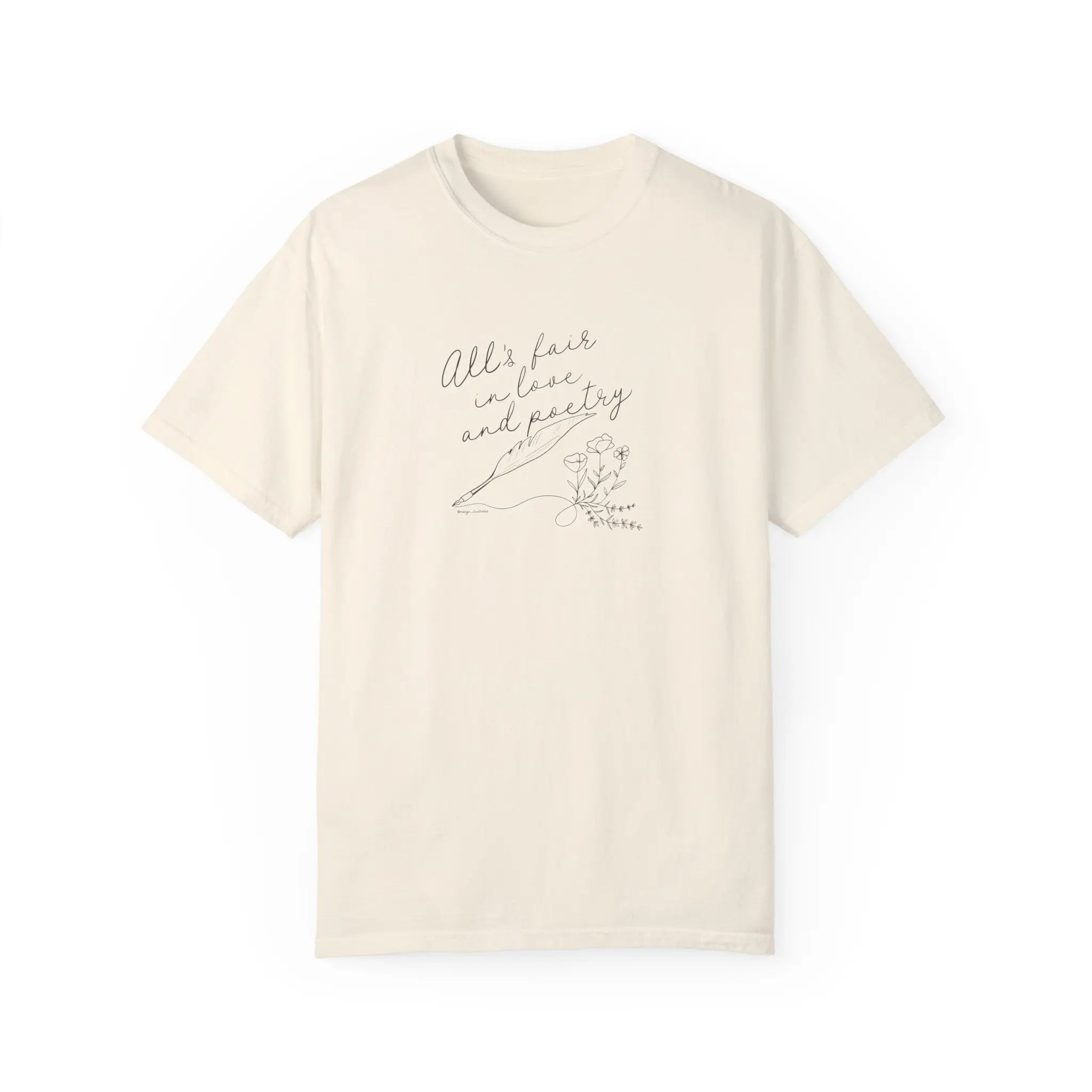 All's Fair in Love and Poetry tee - MangoIllustrated - Apparel