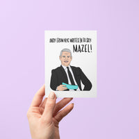 Andy says Mazel! card - MangoIllustrated - Greeting Cards