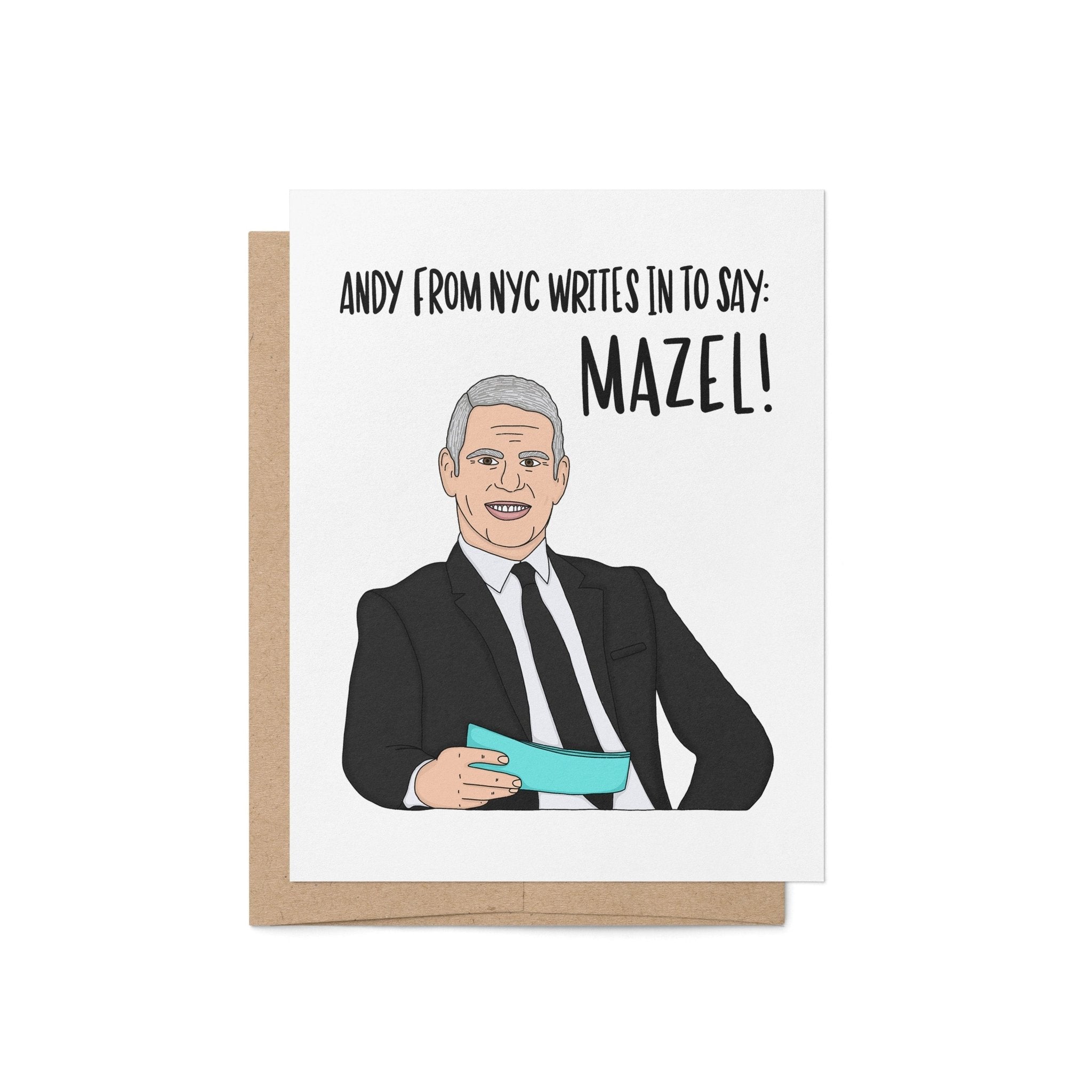 Andy says Mazel! card - MangoIllustrated - Greeting Cards