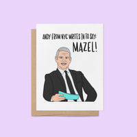 Andy says Mazel! card - MangoIllustrated - Greeting Cards