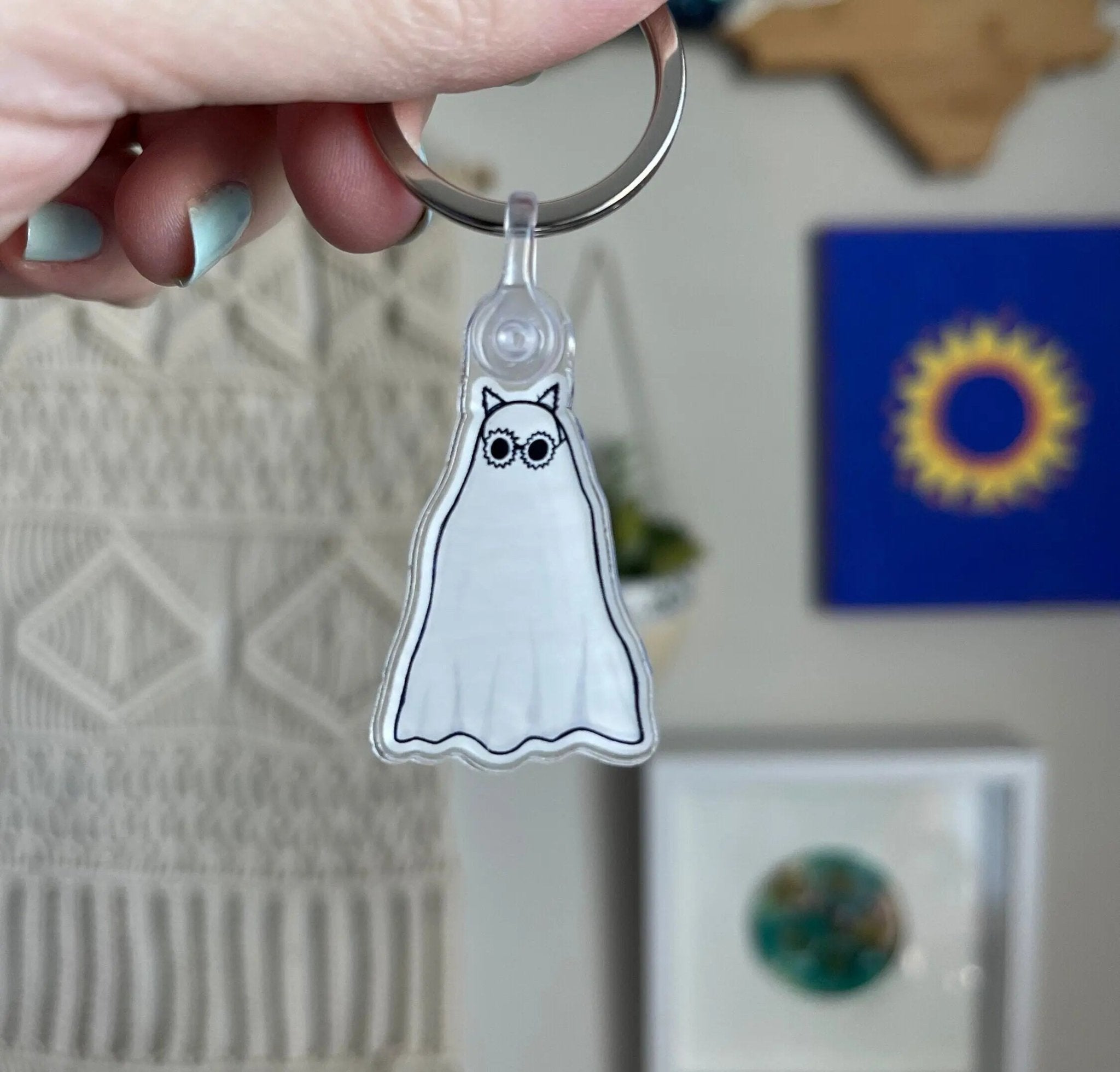 Anti - hero Ghost acrylic keychain - MangoIllustrated - Accessories