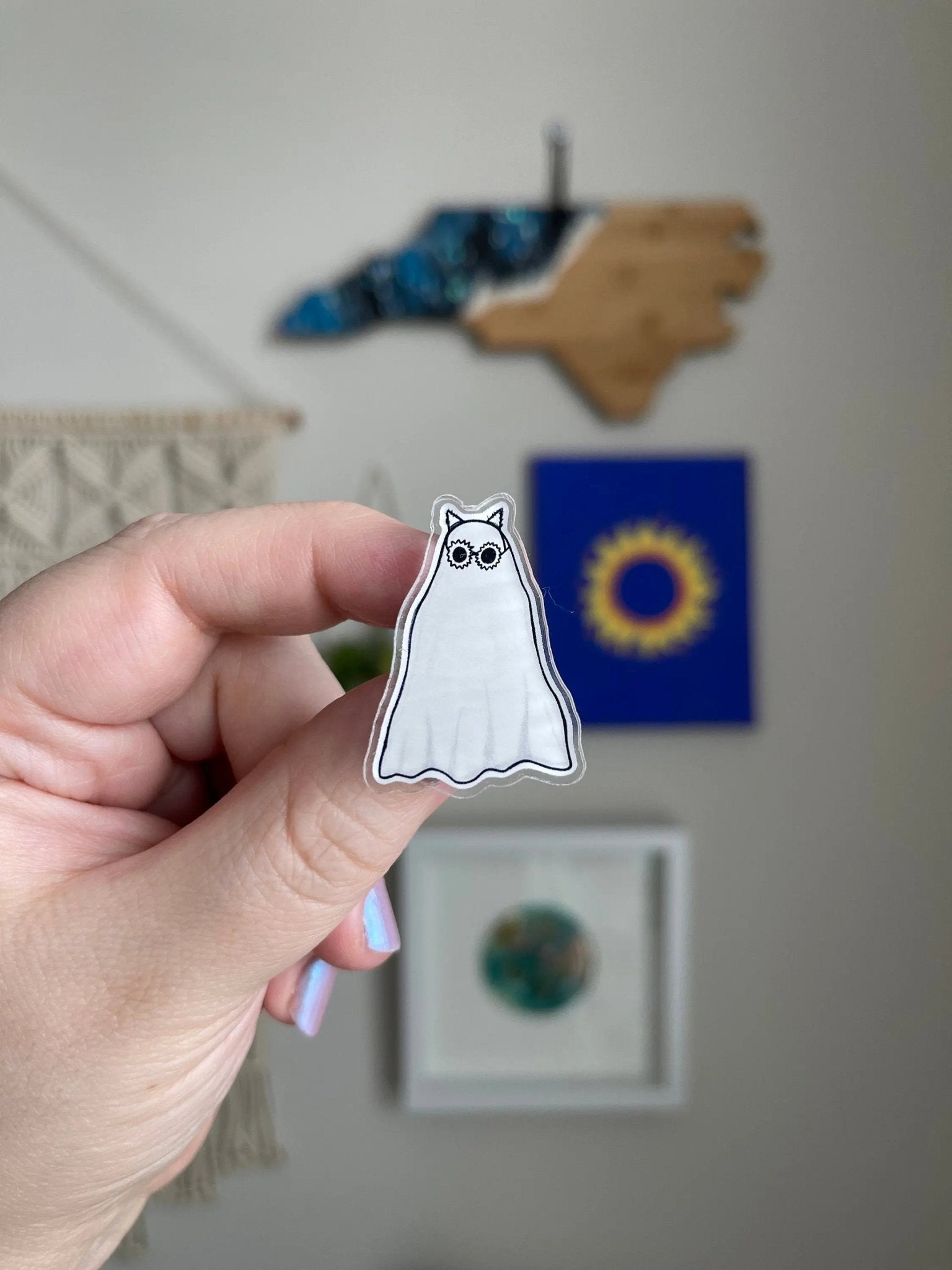 Anti - hero Ghost acrylic pin - MangoIllustrated - Accessories