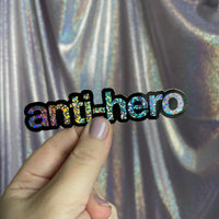 Anti - Hero holographic glitter sticker - MangoIllustrated - Sticker