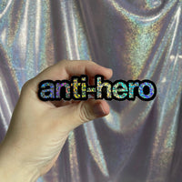 Anti - Hero holographic glitter sticker - MangoIllustrated - Sticker