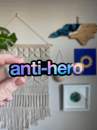 Anti - Hero holographic sticker - MangoIllustrated - Sticker