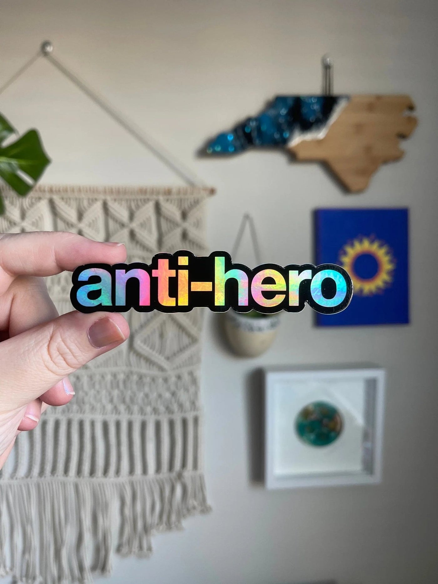 Anti - Hero holographic sticker - MangoIllustrated - Sticker