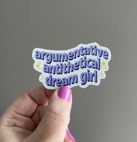 Argumentative Antithetical Dream Girl sticker - MangoIllustrated - Sticker