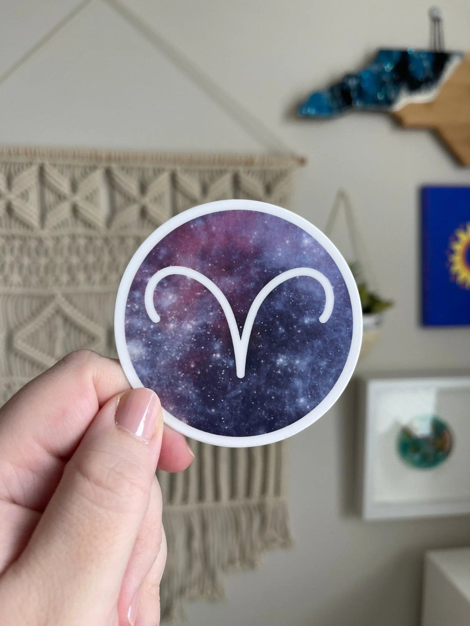 Aries Galaxy Sticker - MangoIllustrated - Sticker