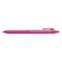 Ask me about my feminist agenda pen - MangoIllustrated - Pens
