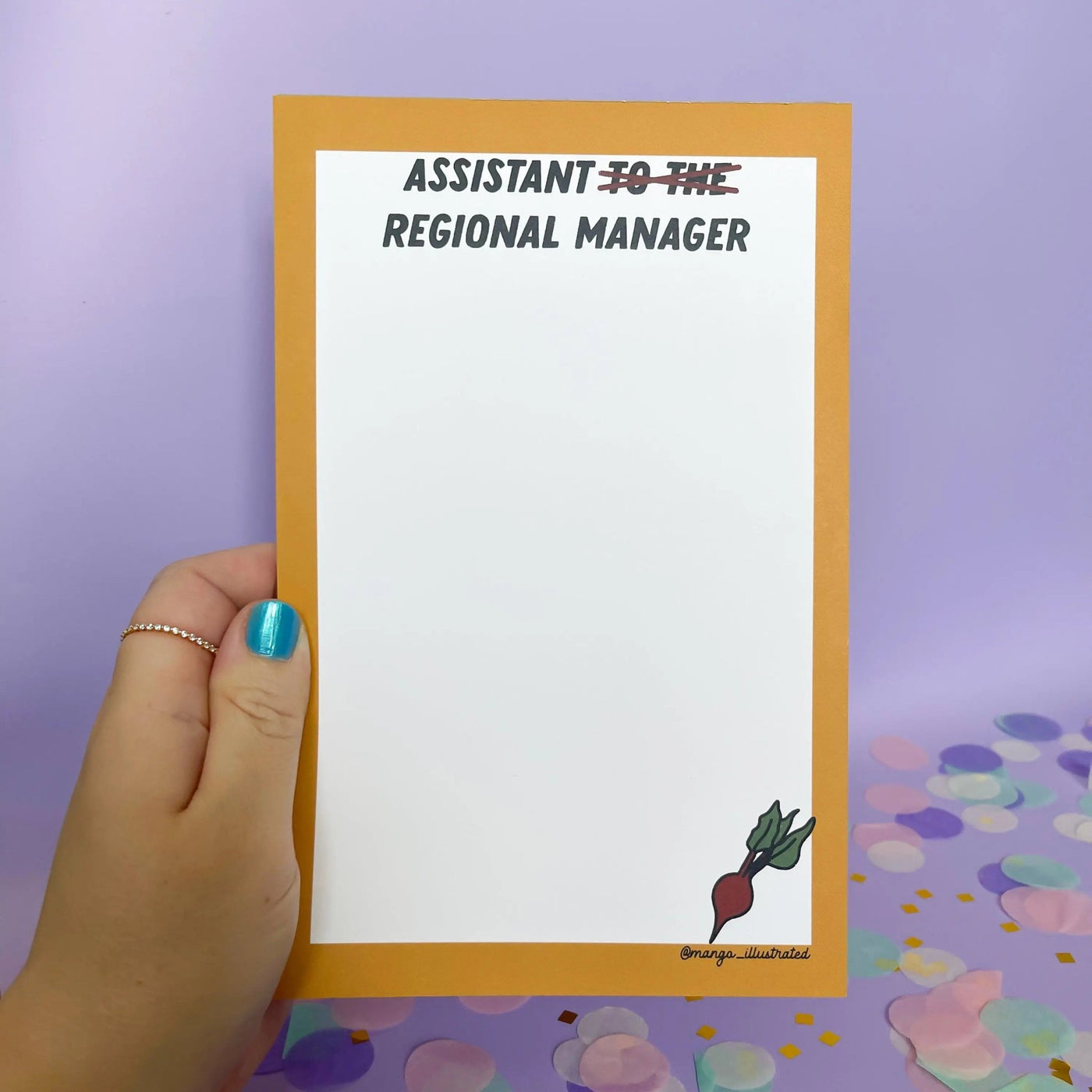 Assistant to the Regional Manager notepad - MangoIllustrated - Notepad