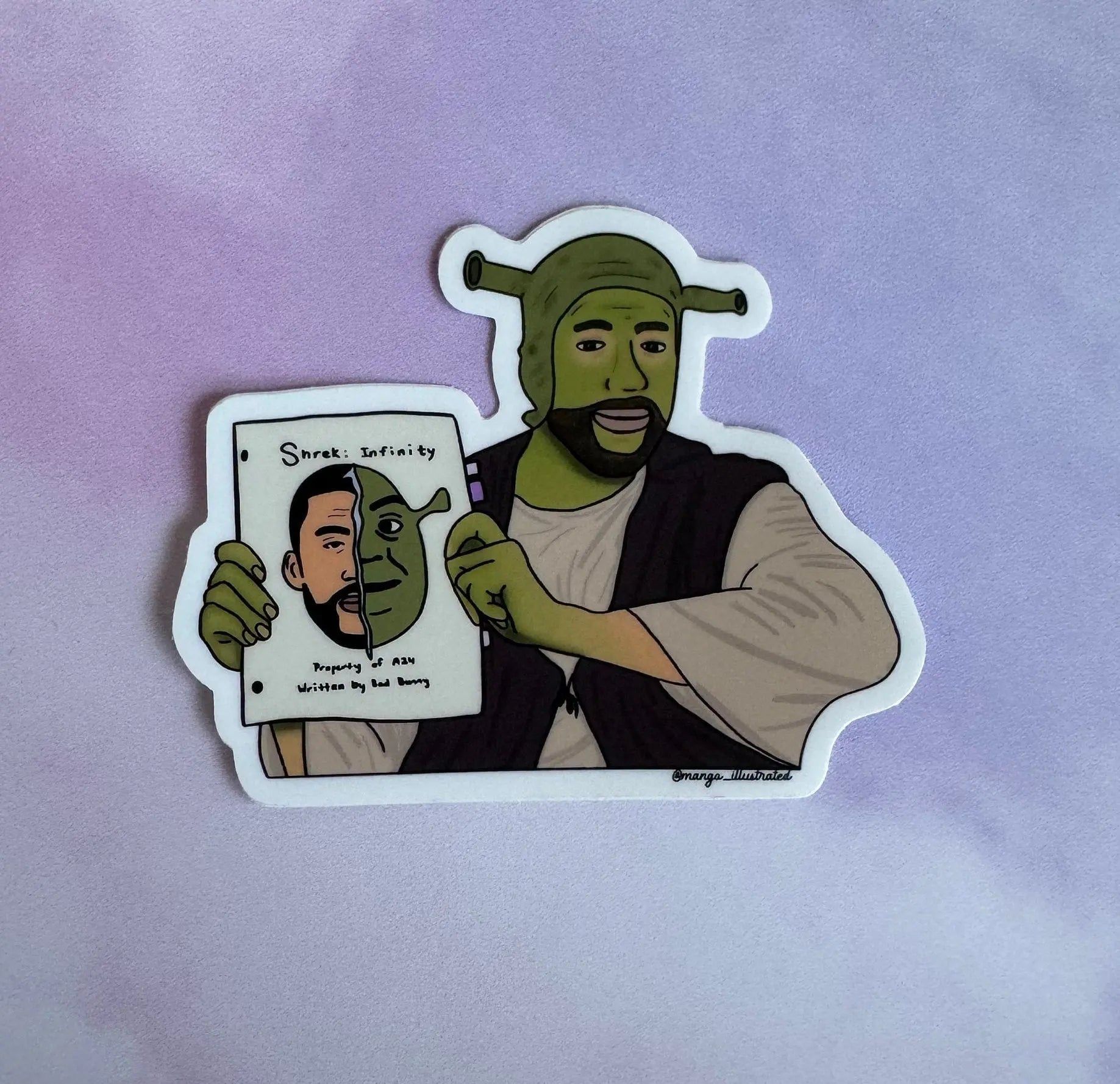 Bad Bunny ogre sticker - MangoIllustrated - Sticker