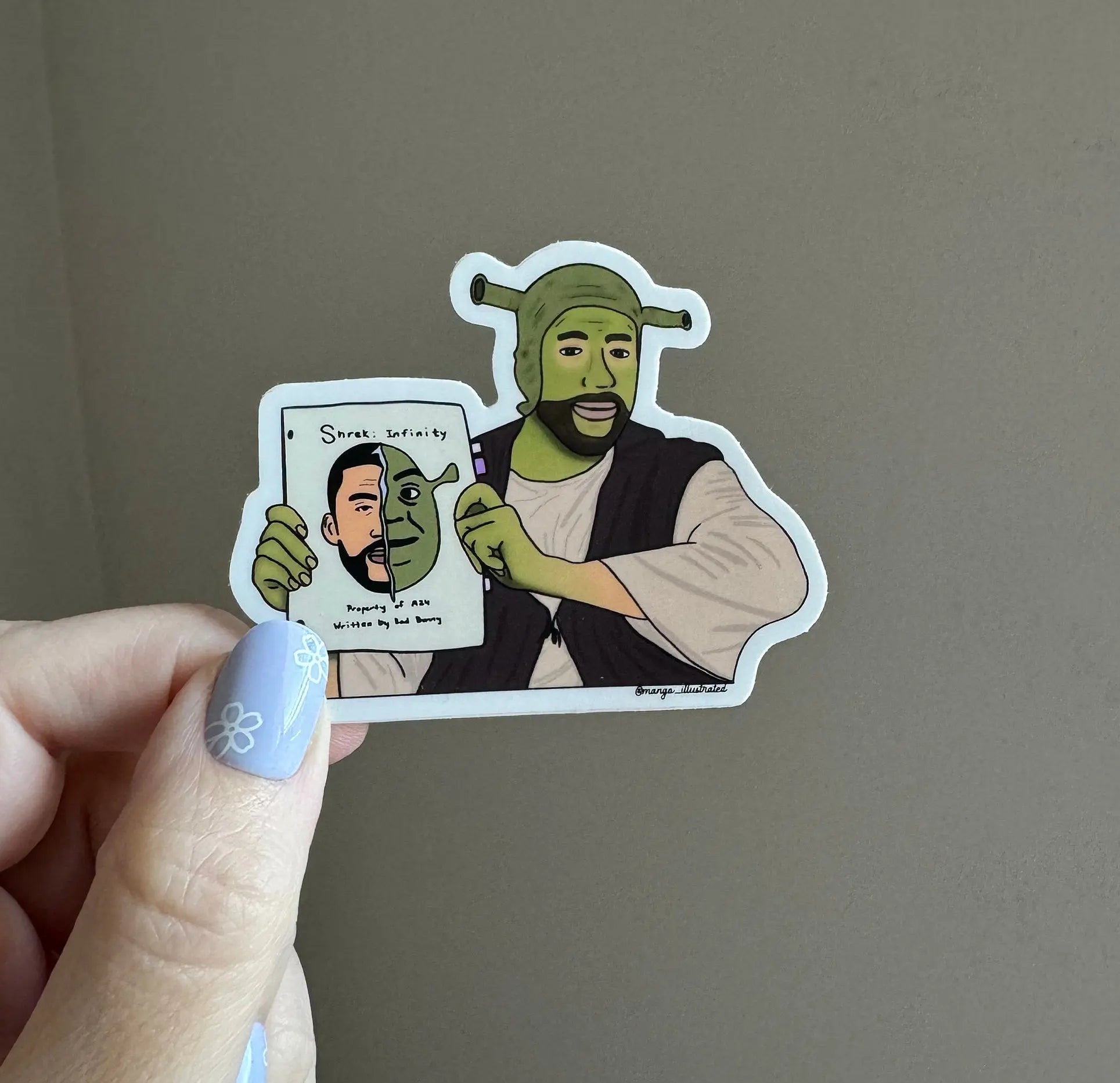Bad Bunny ogre sticker - MangoIllustrated - Sticker
