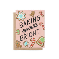 Baking Spirits Bright holiday card - MangoIllustrated - Greeting Cards