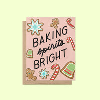 Baking Spirits Bright holiday card - MangoIllustrated - Greeting Cards