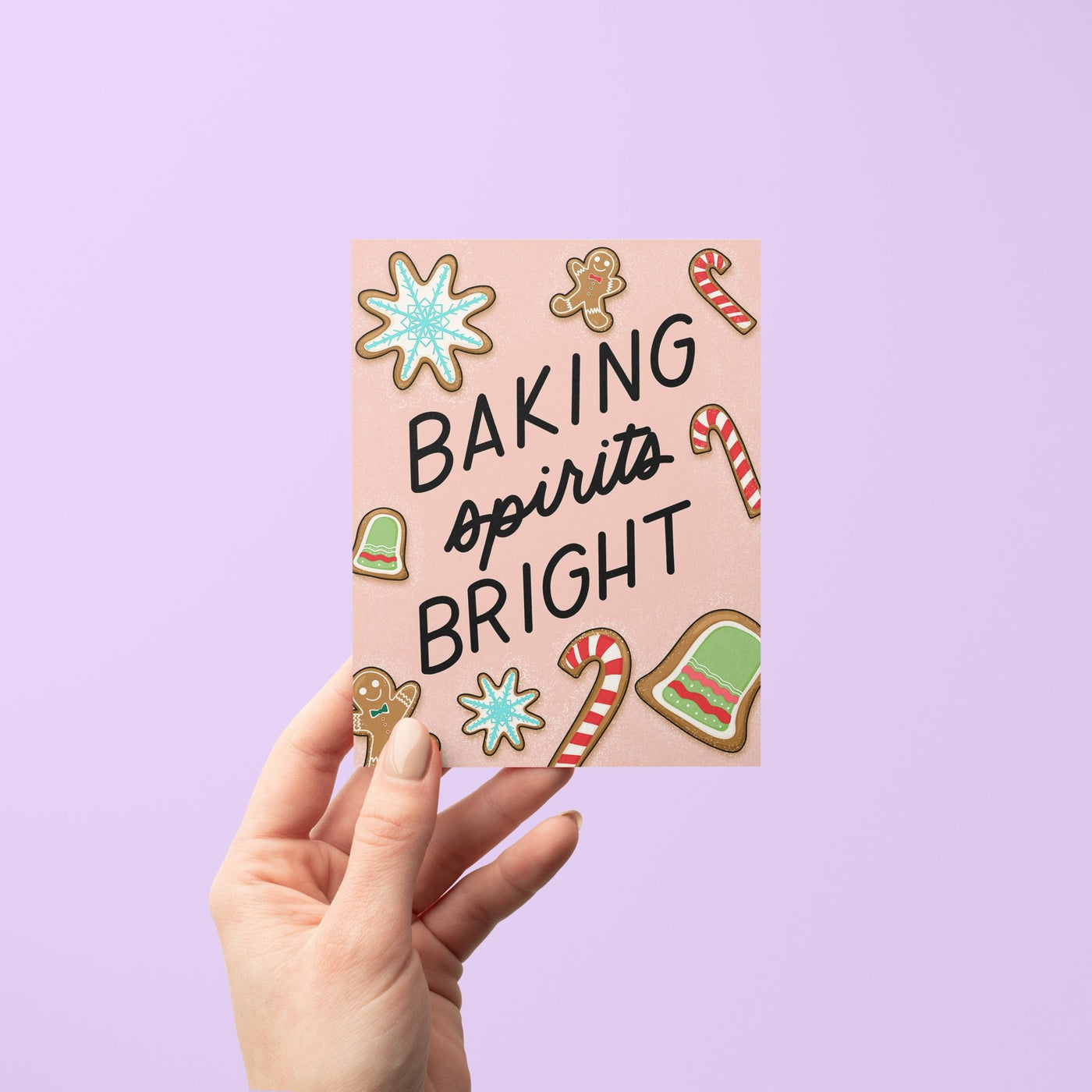 Baking Spirits Bright holiday card - MangoIllustrated - Greeting Cards