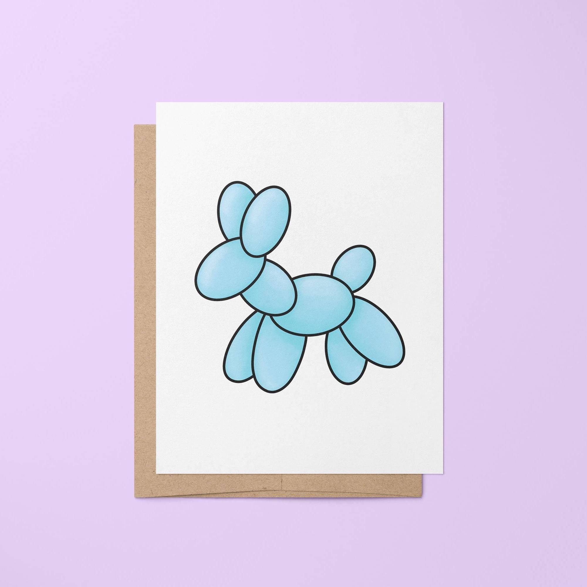 Balloon animal greeting card - MangoIllustrated - Greeting Cards