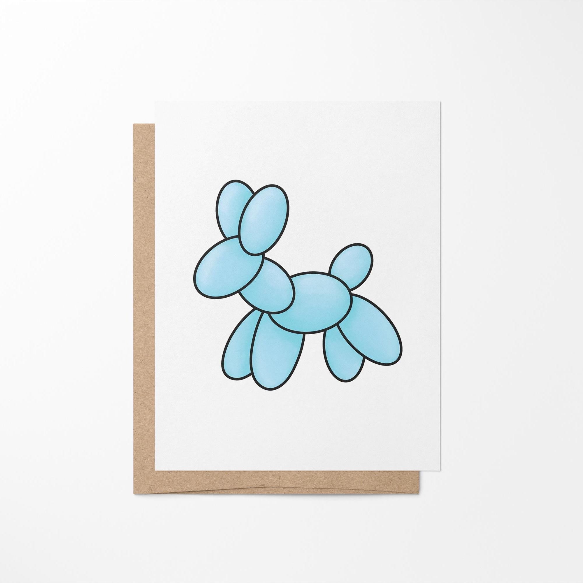 Balloon animal greeting card - MangoIllustrated - Greeting Cards