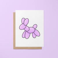 Balloon animal greeting card - MangoIllustrated - Greeting Cards