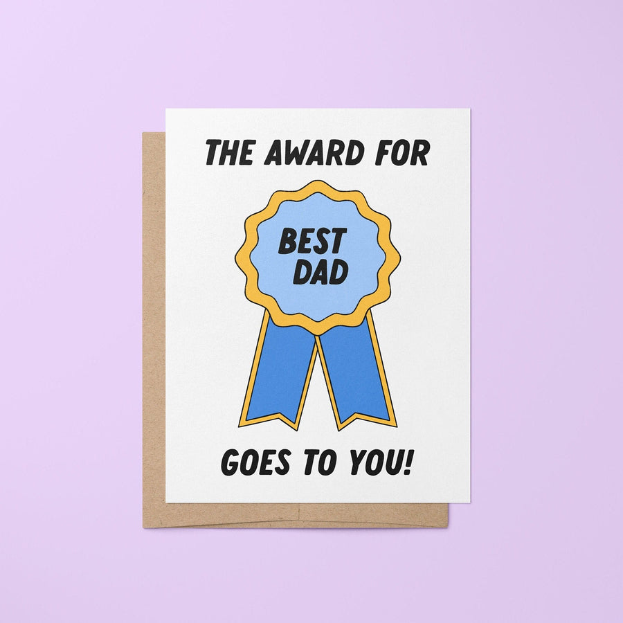Best Dad Award card - MangoIllustrated - Greeting Cards
