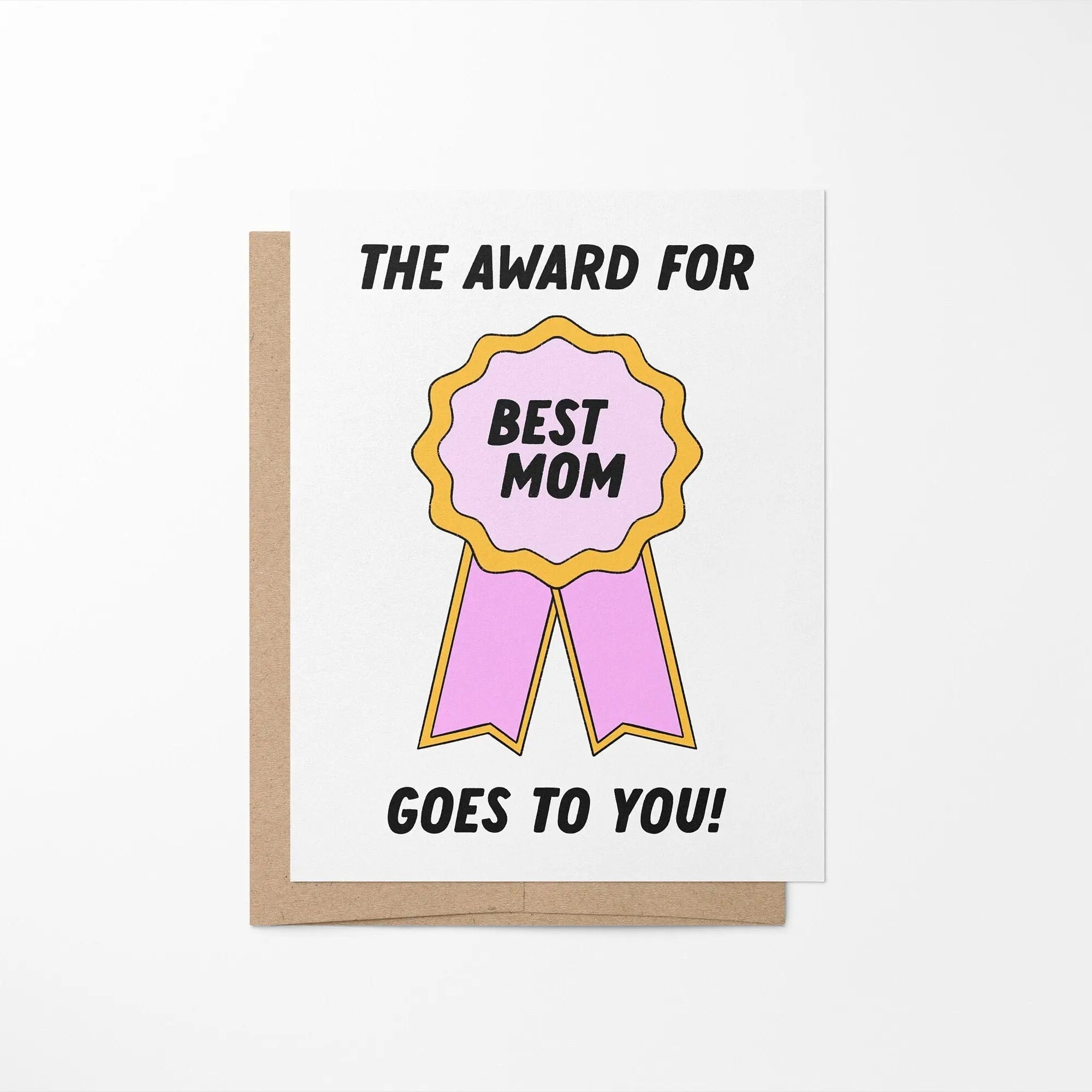 Best Mom Award card - MangoIllustrated - Greeting Cards