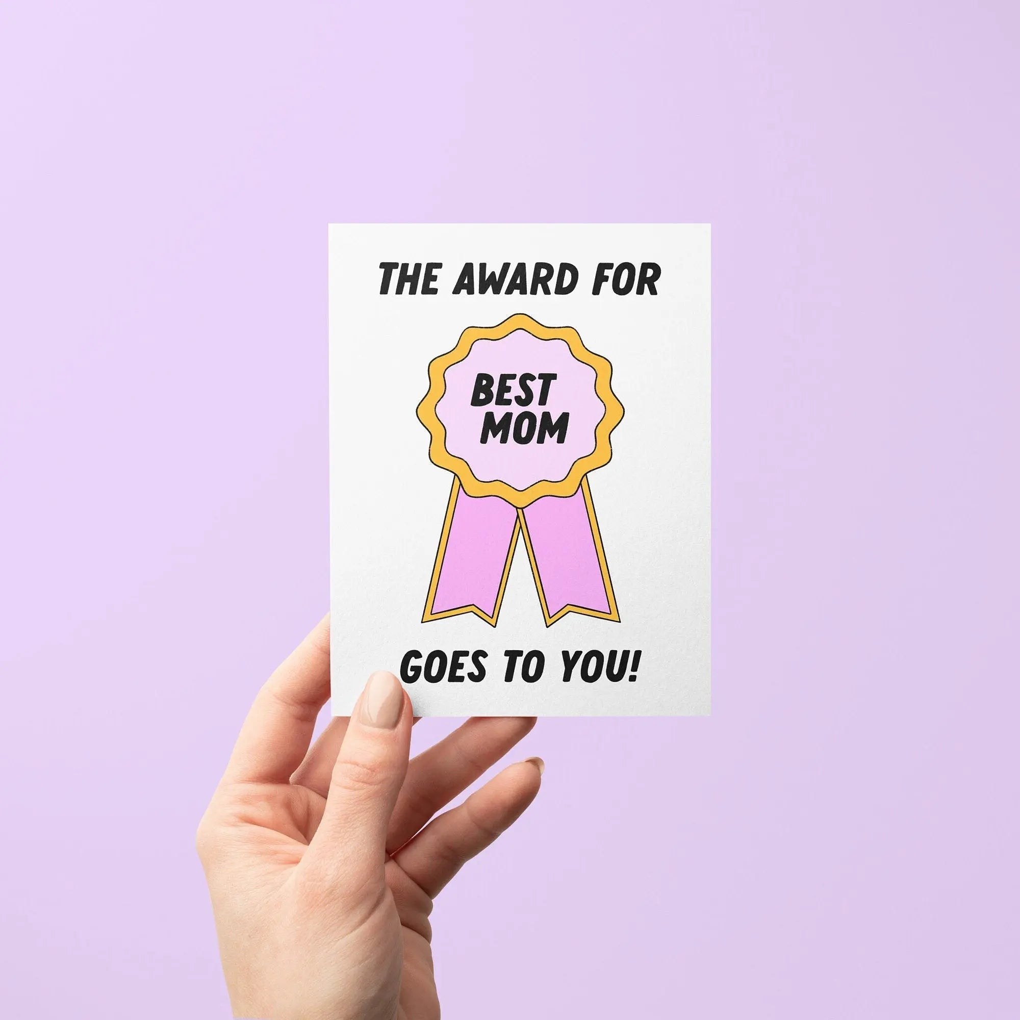 Best Mom Award card - MangoIllustrated - Greeting Cards