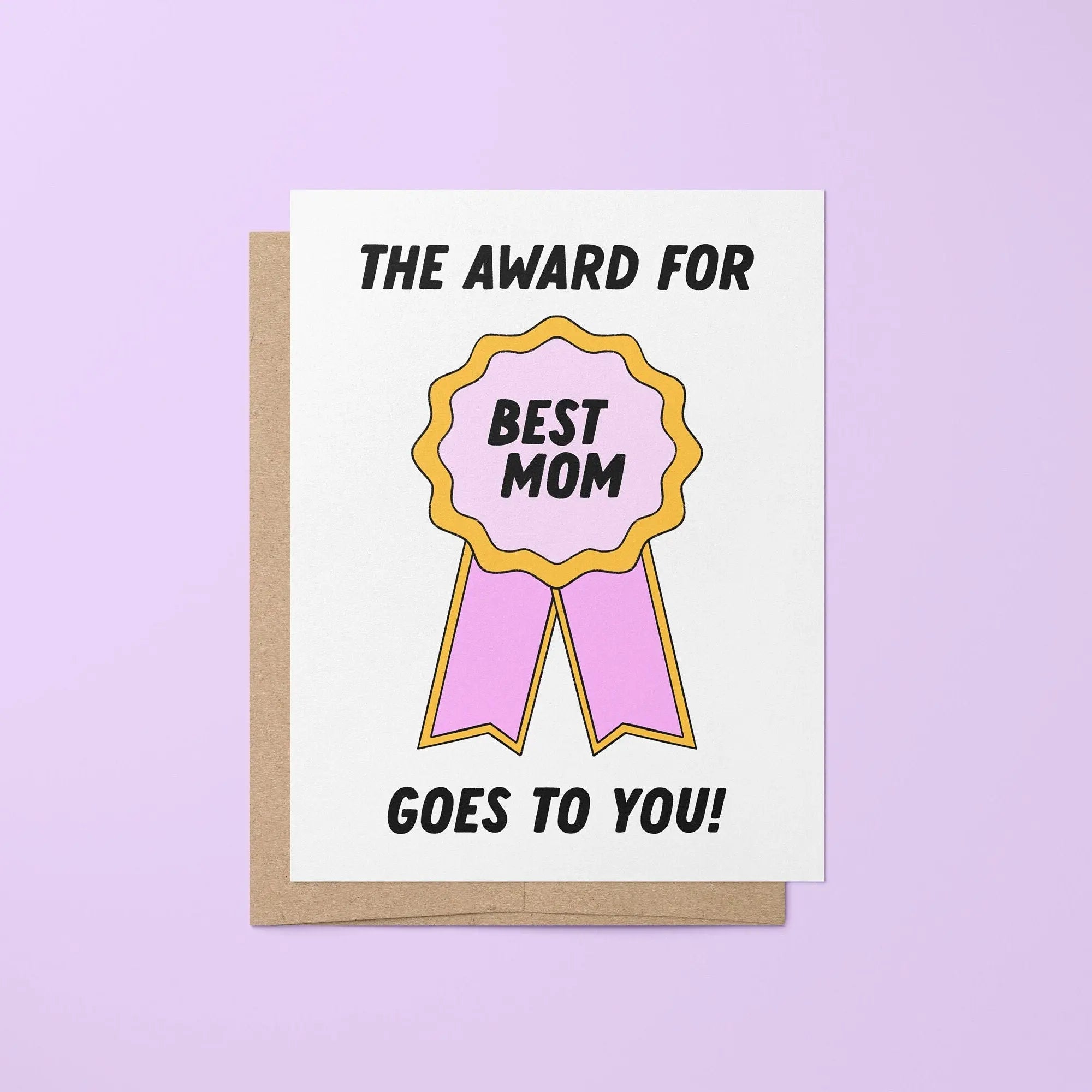 Best Mom Award card - MangoIllustrated - Greeting Cards