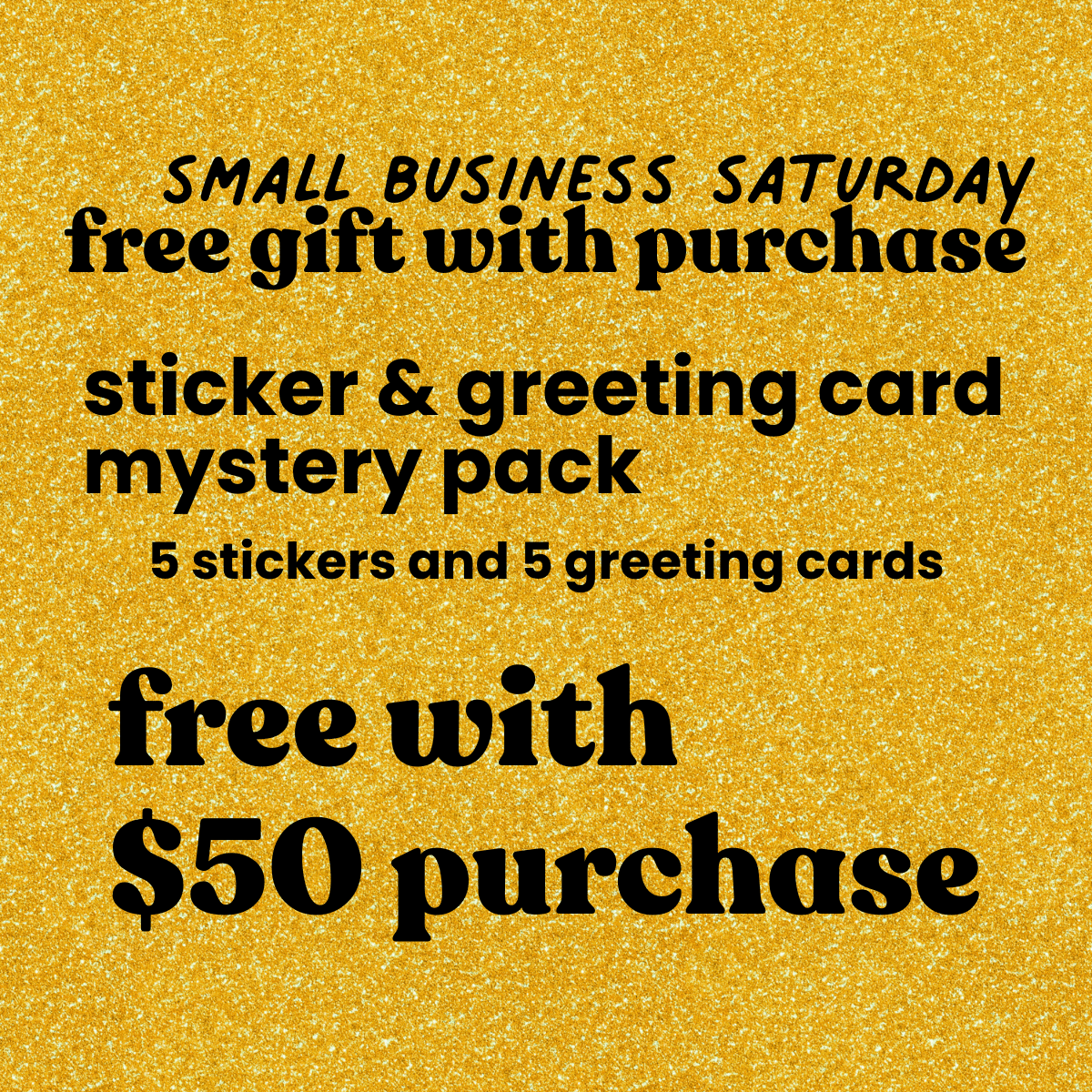 BFCM Small Business Saturday Free Gift with $50 purchase - MangoIllustrated - Mystery Pack