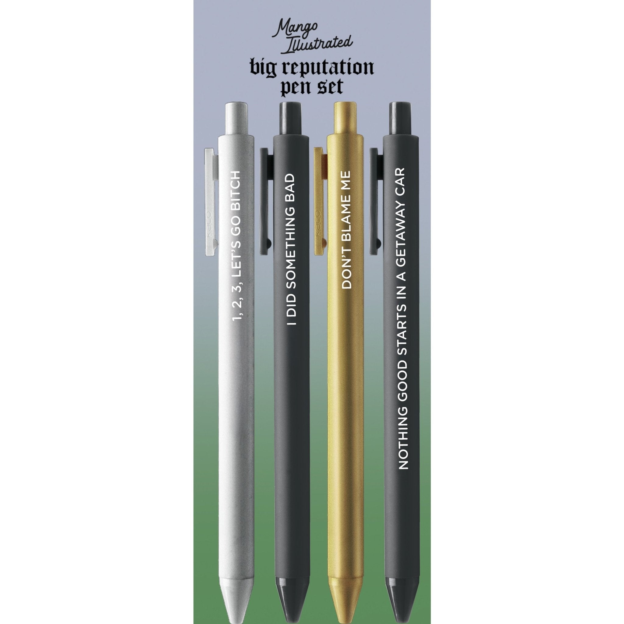 Big Reputation gel pen set - MangoIllustrated - Pen Sets