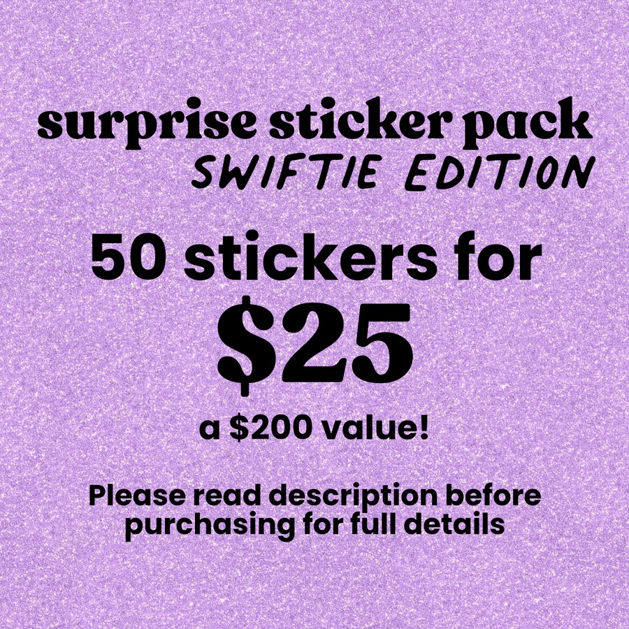 Black Friday Swiftie Sticker Surprise Pack - 50 stickers for $25 - MangoIllustrated - Mystery Pack