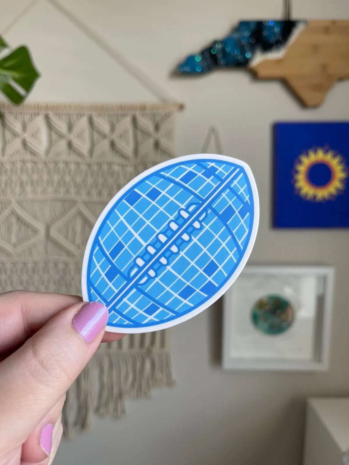 Blue disco football sticker - MangoIllustrated - Sticker