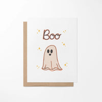 BOO Ghost halloween card - MangoIllustrated - Greeting Cards