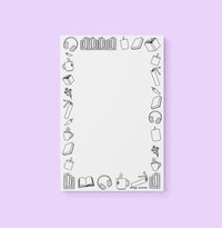 Book doodles color - in notepad - MangoIllustrated - Notepad
