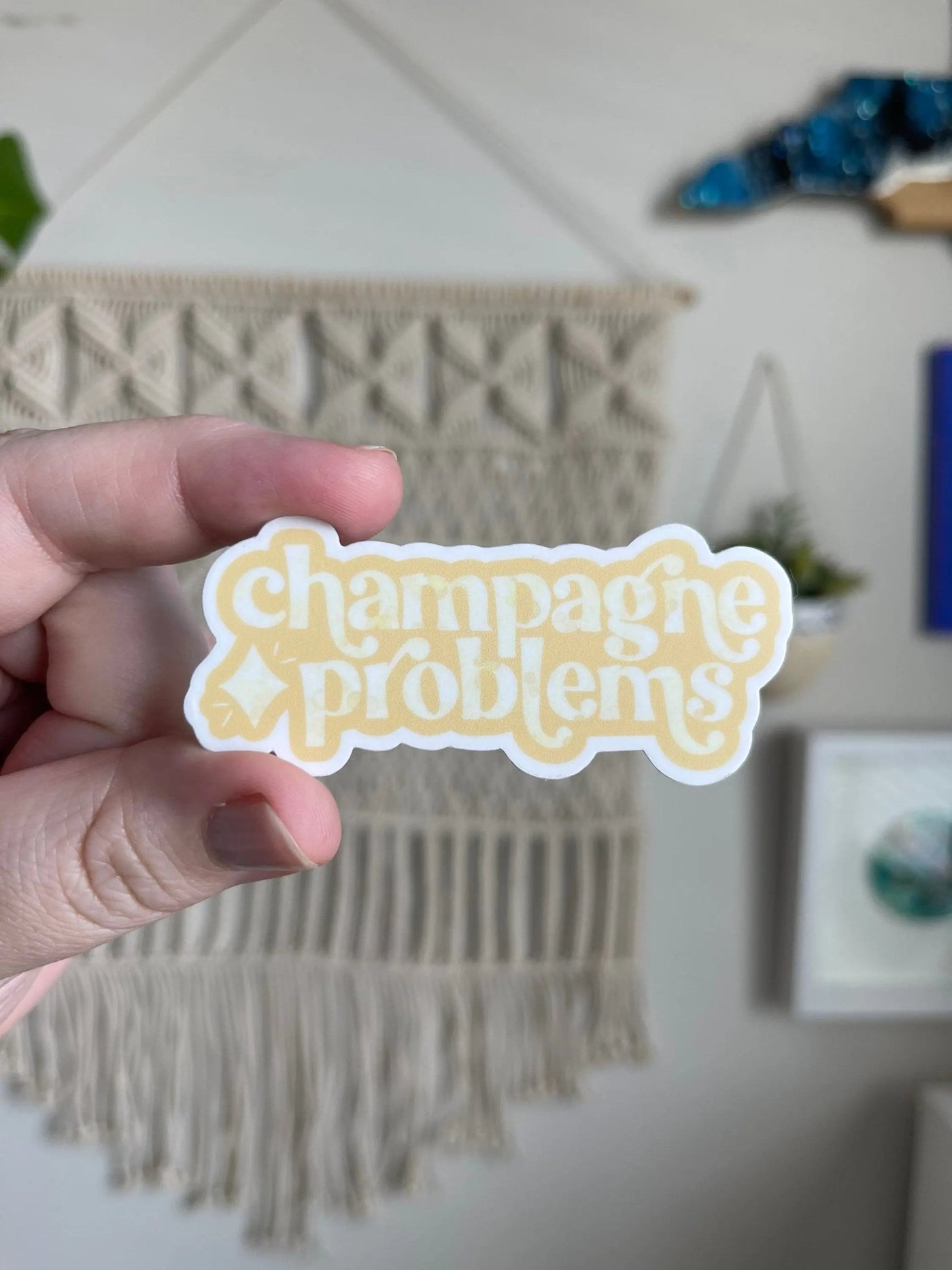 Champagne Problems sticker - MangoIllustrated - Sticker