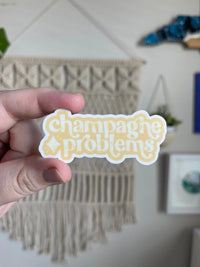 Champagne Problems sticker - MangoIllustrated - Sticker