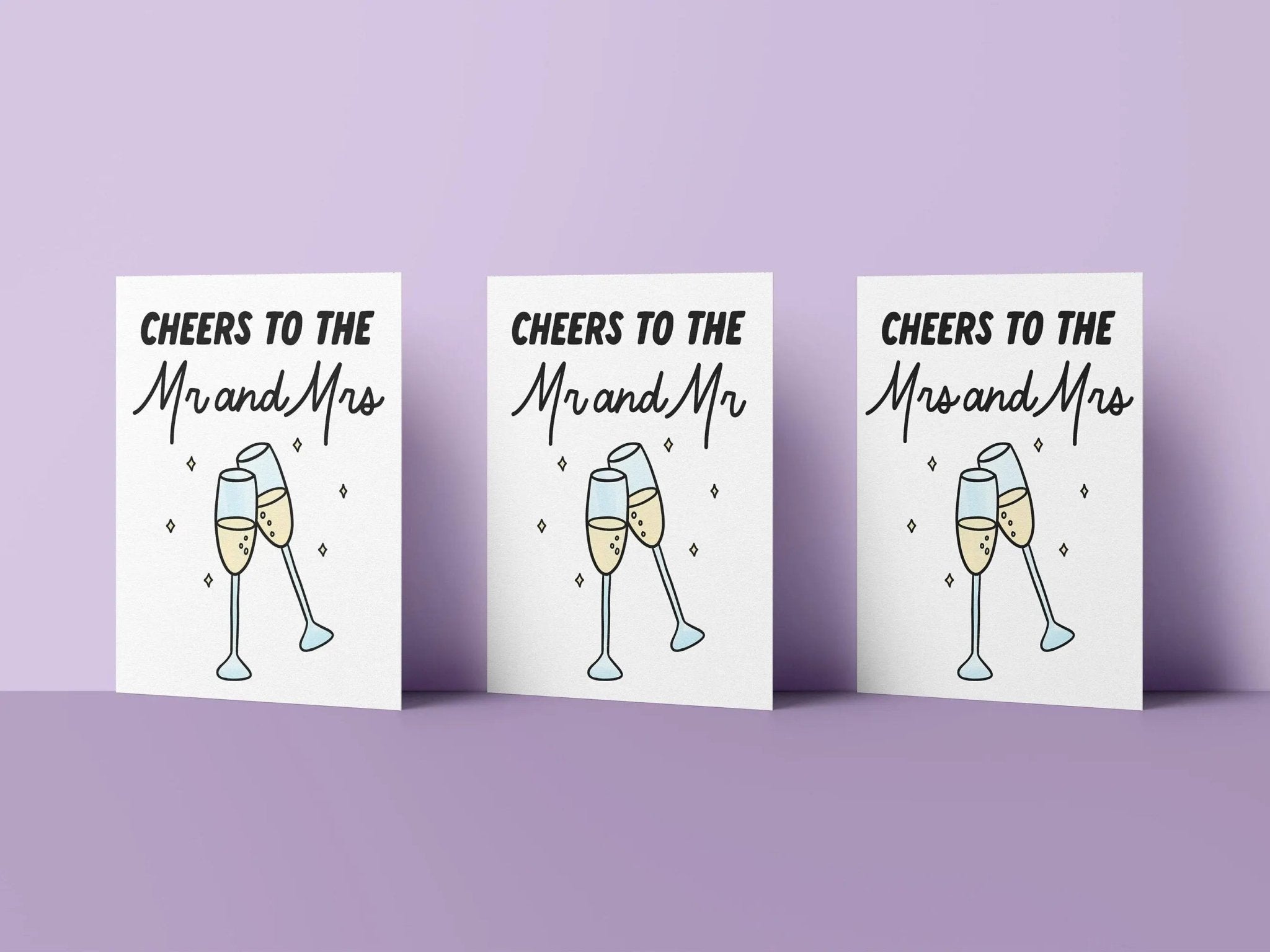 Cheers to the Couple card - MangoIllustrated - Greeting Cards