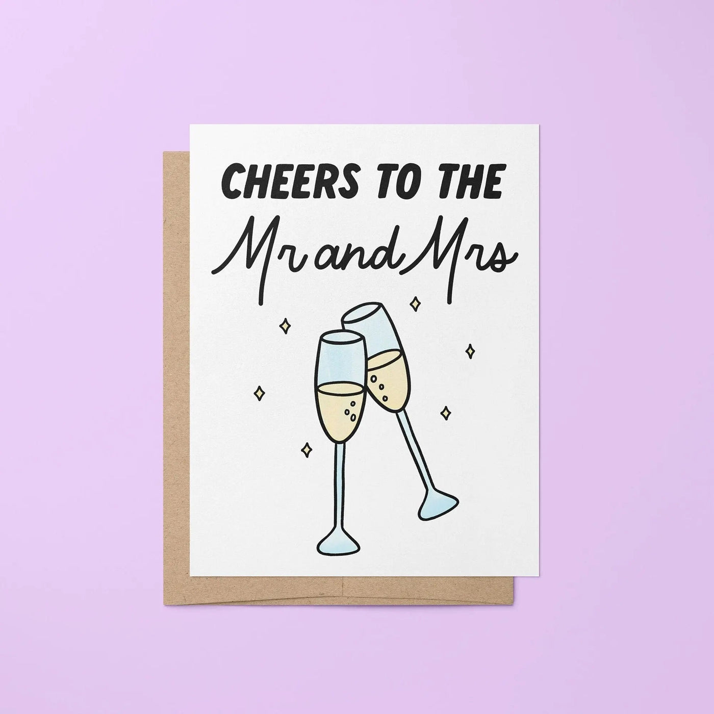 Cheers to the Couple card - MangoIllustrated - Greeting Cards