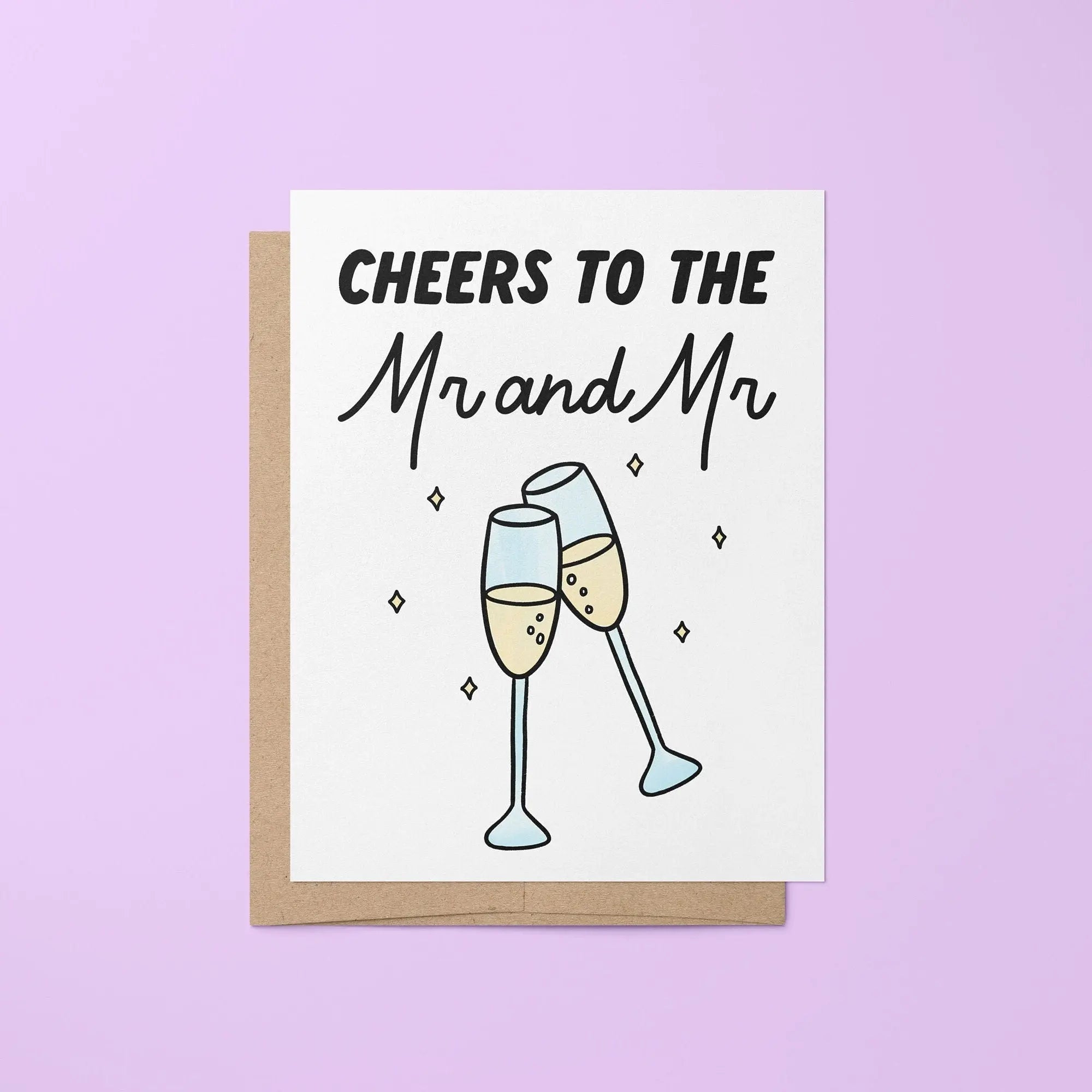 Cheers to the Couple card - MangoIllustrated - Greeting Cards