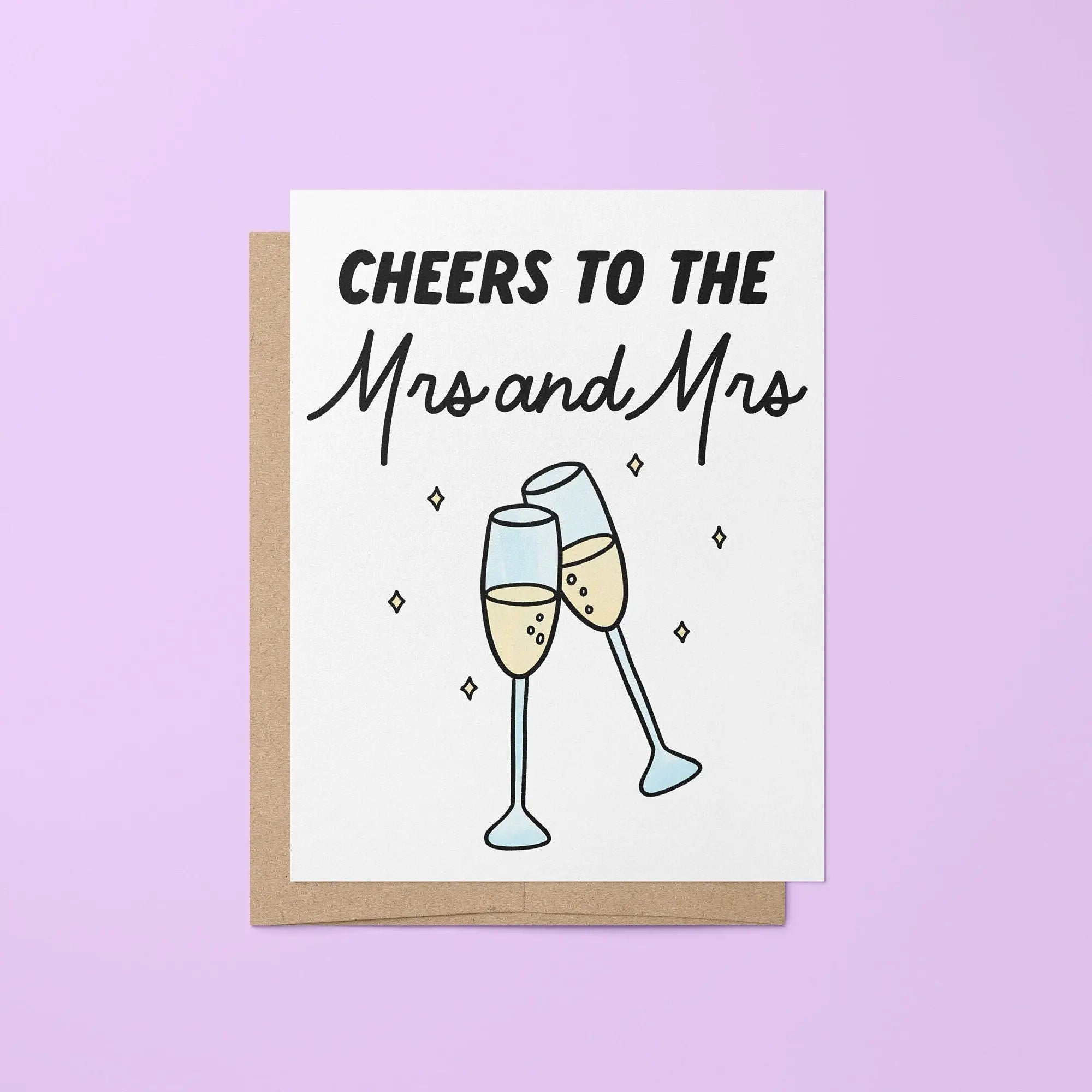 Cheers to the Couple card - MangoIllustrated - Greeting Cards